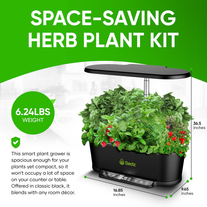 sedz-hydroponics-growing-system-indoor-hydroponic-garden-with-nutrients-grow-sponges-grow-plants-up-to-3425-smart-flower-herb-garden-easy-gardening-system-elegant-hydroponic-kit-%e2%80%93-b-image