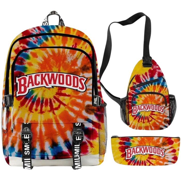 Backwoods Backpack – 3 Piece Set – Smell/Waterproof – Rasta