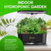 Sedz Hydroponics Growing System - Indoor Hydroponic Garden with Nutrients, Grow Sponges - Grow Plants up to 34.25" - Smart Flower, Herb Garden - Easy Gardening System - Elegant Hydroponic Kit – Black